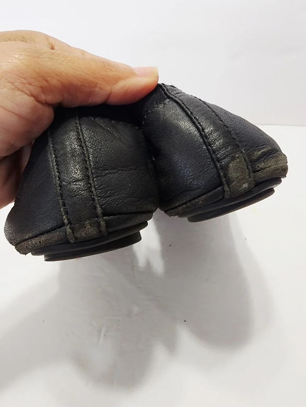 Tory Burch Black Patent Cap-Toe Ballet Flats Size 9